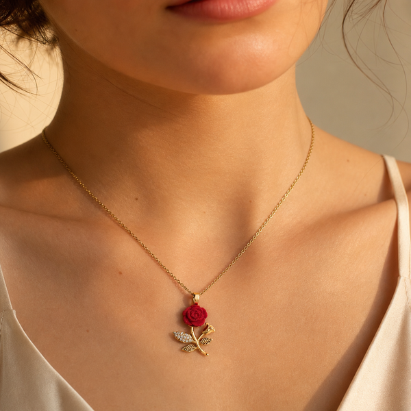 Collier Rose Éternelle
