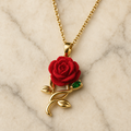 Collier Rose Émeraude
