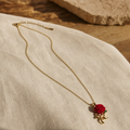 Collier Rose Émeraude