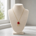 Collier Rose Émeraude