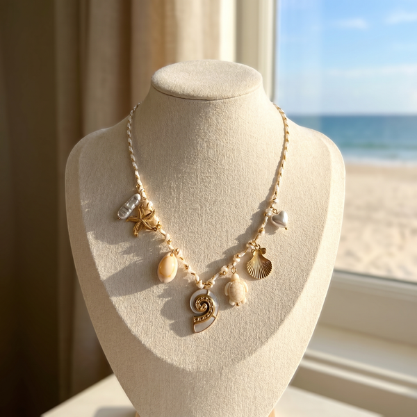 Coastal Charms Beaded Necklace
